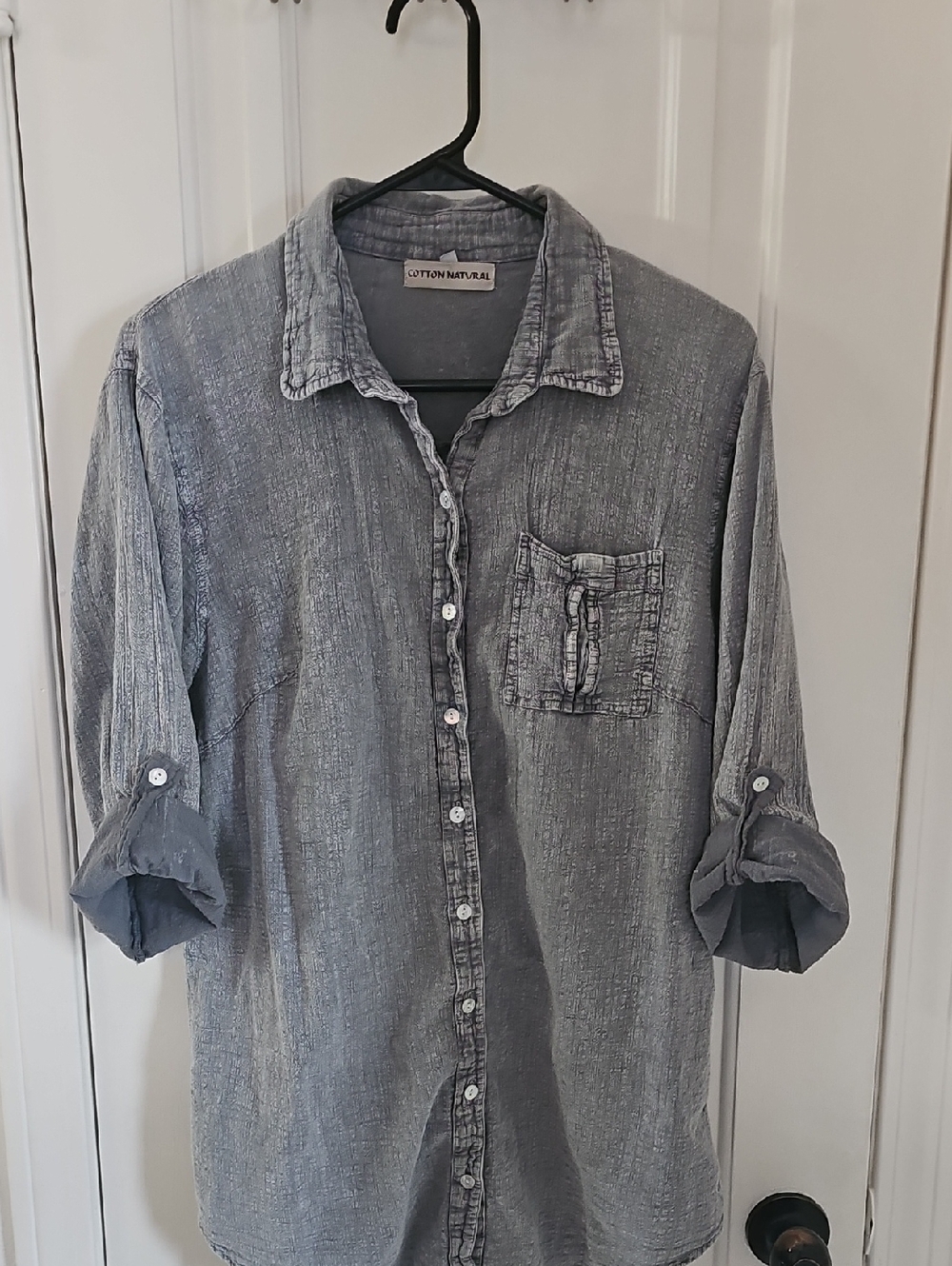 Cotton Nantucket Gray Washed Button-Down Shirt